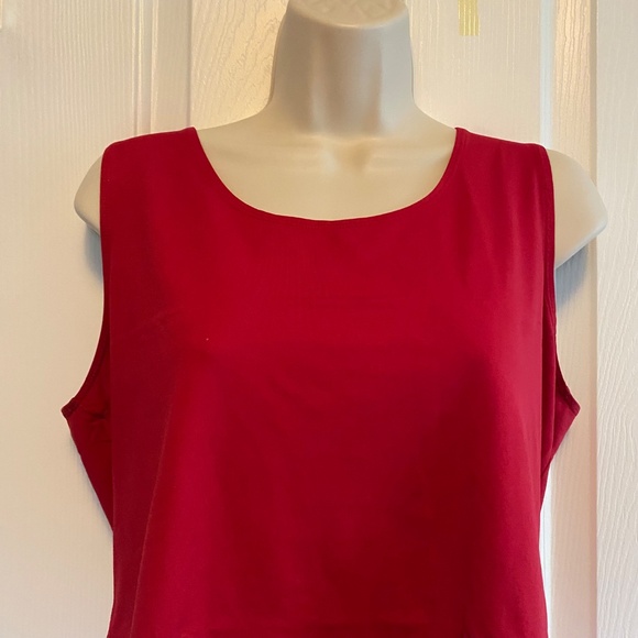 BUY 2 ITEMS GET 1 FREE - Chico’s Red Tank Top Sz 12 - Picture 2 of 6